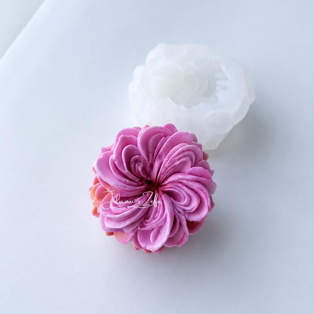 Rose Spiral Soft Silicone Mold | food grade marshmallow zefir decorating tool
