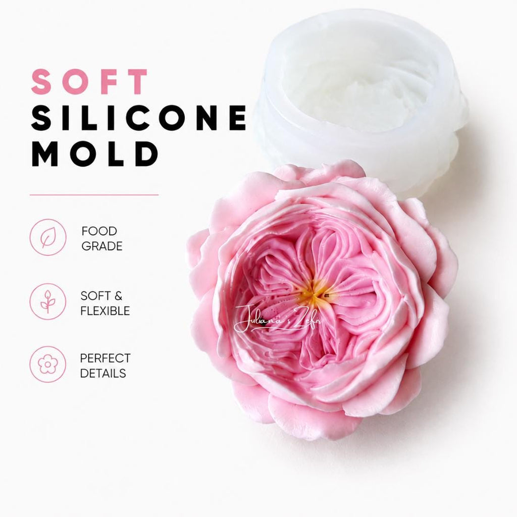 Rose Rosalind Silicone Mold | food grade marshmallow zefir decorating tool