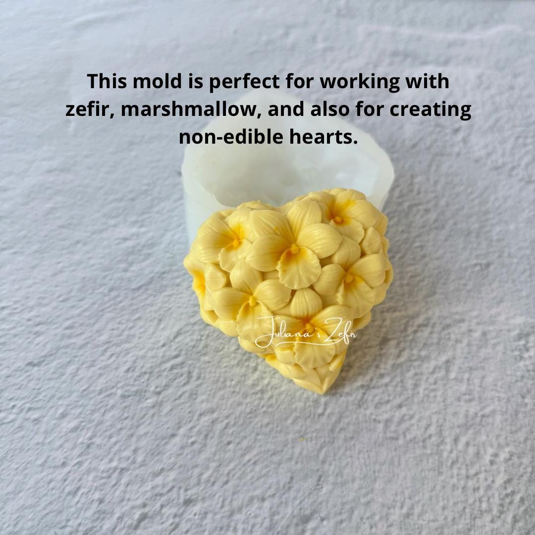 Orchid Heart Silicone Mold | food grade marshmallow zefir decorating tool