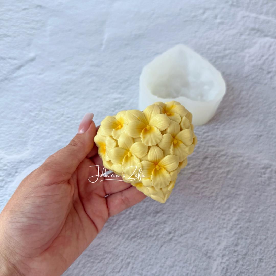 Orchid Heart Silicone Mold | food grade marshmallow zefir decorating tool