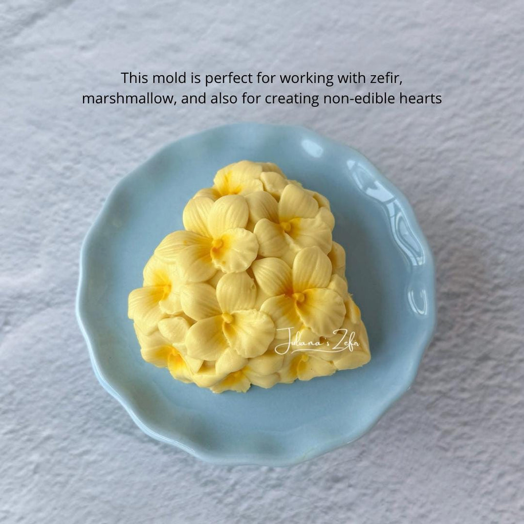 Orchid Heart Silicone Mold | food grade marshmallow zefir decorating tool