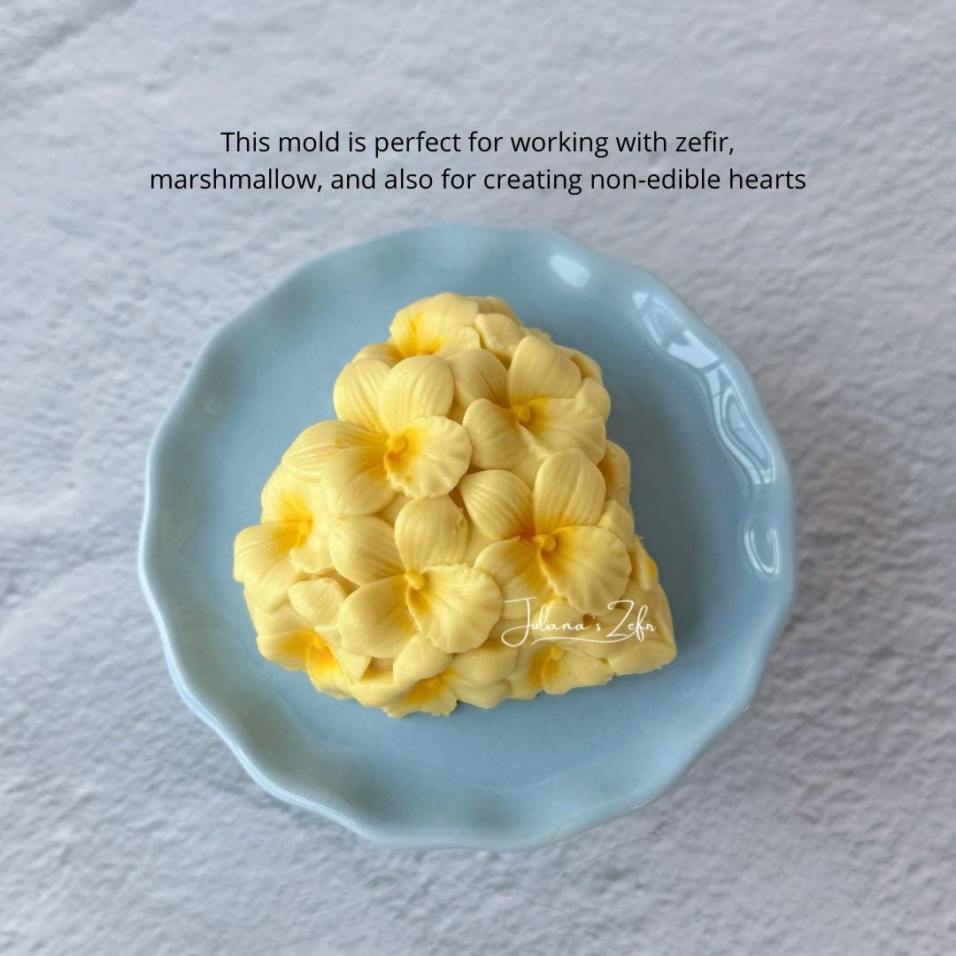Orchid Heart Silicone Mold | food grade marshmallow zefir decorating tool