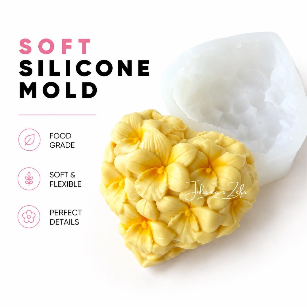 Orchid Heart Silicone Mold | food grade marshmallow zefir decorating tool