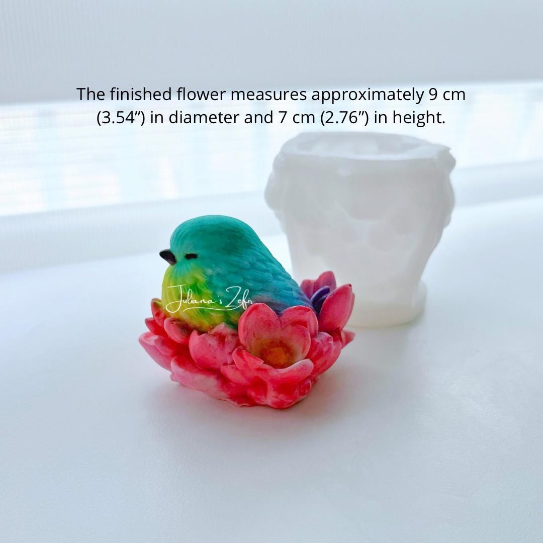 Bird in Bloom Silicone Mold | food grade marshmallow zefir decorating tool