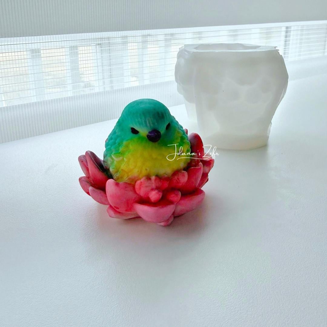 Bird in Bloom Silicone Mold | food grade marshmallow zefir decorating tool
