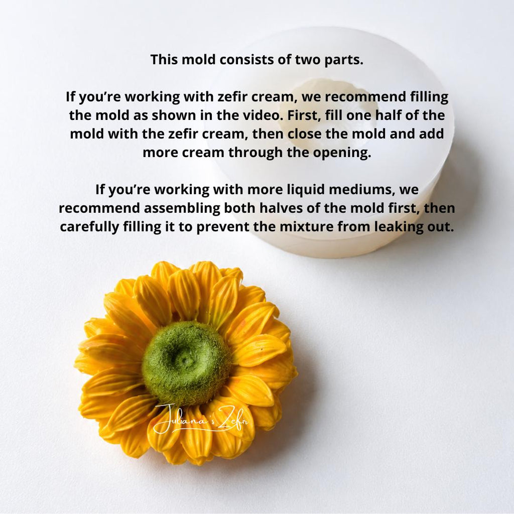 Sunflower Silicone Mold | food grade marshmallow zefir decorating tool