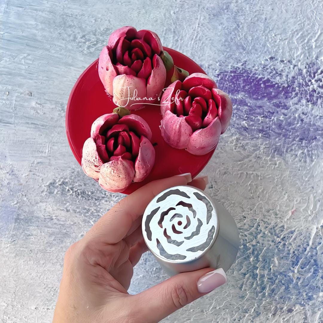 9 XL Russian Piping Tips, Stainless Steel Zefir Flower Nozzles