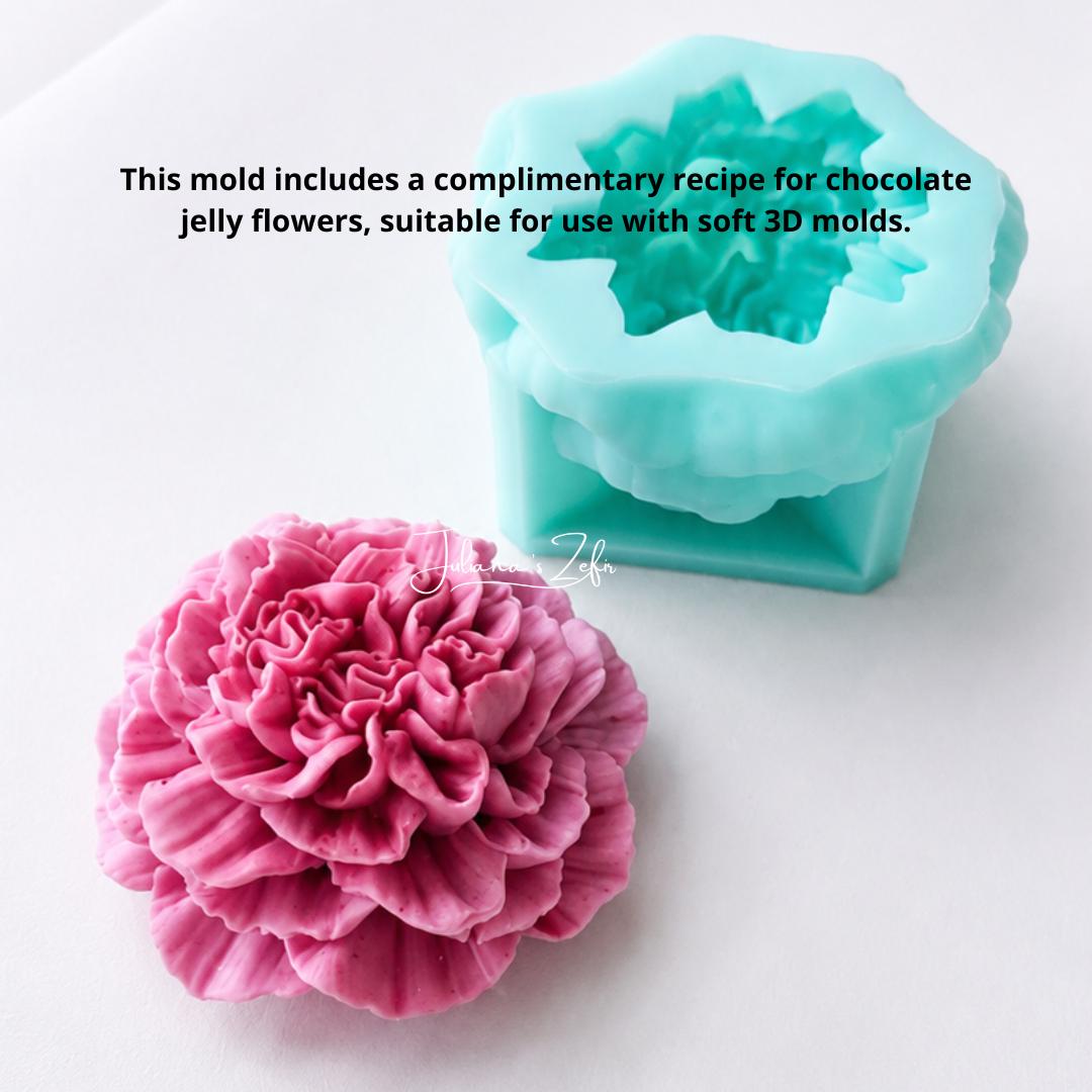 XL Carnation Soft Silicone Mold | food grade marshmallow zefir decorating tool