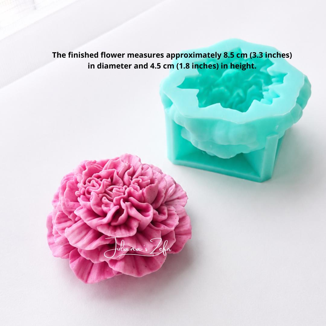 XL Carnation Soft Silicone Mold | food grade marshmallow zefir decorating tool