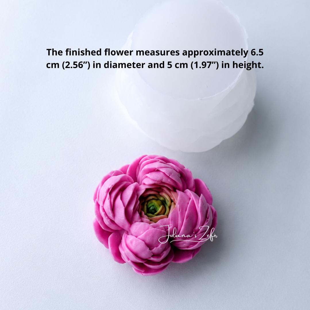 Peony Bud Silicone Mold | food grade marshmallow zefir decorating tool