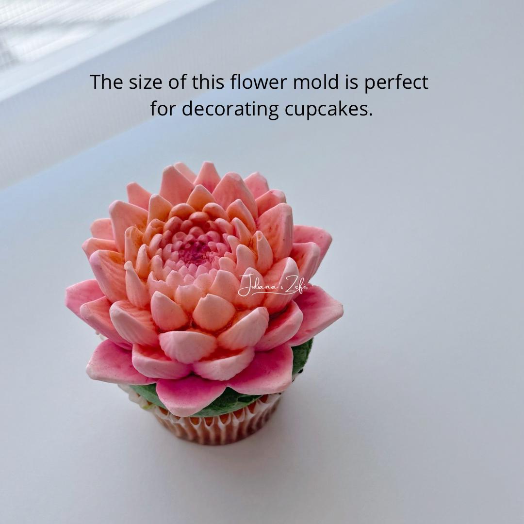 Dahlia Gerrie Hoek Silicone Mold | food grade marshmallow zefir decorating tool