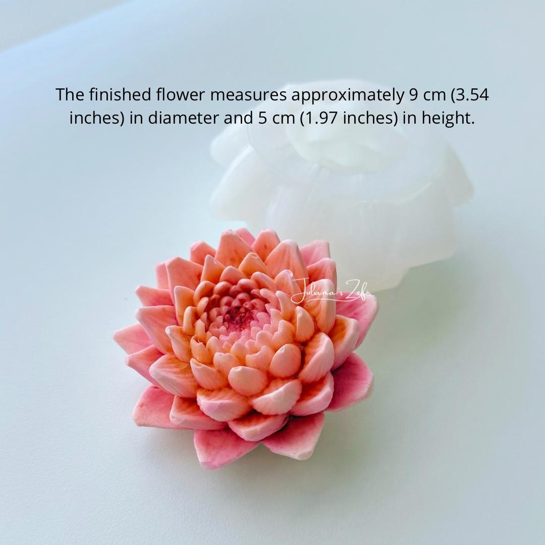 Dahlia Gerrie Hoek Silicone Mold | food grade marshmallow zefir decorating tool