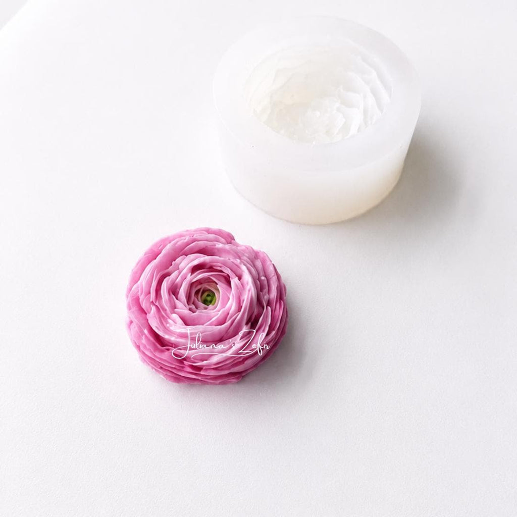 Ranunculus Rosa Chiaro Silicone Mold | food grade marshmallow zefir decorating tool
