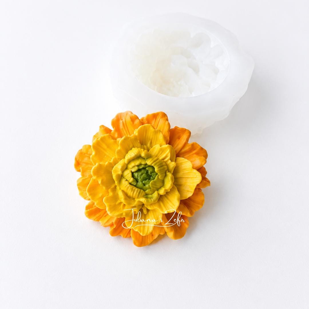 Camellia Yellow Silicone Mold | food grade marshmallow zefir decorating tool