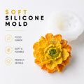 Camellia Yellow Silicone Mold | food grade marshmallow zefir decorating tool
