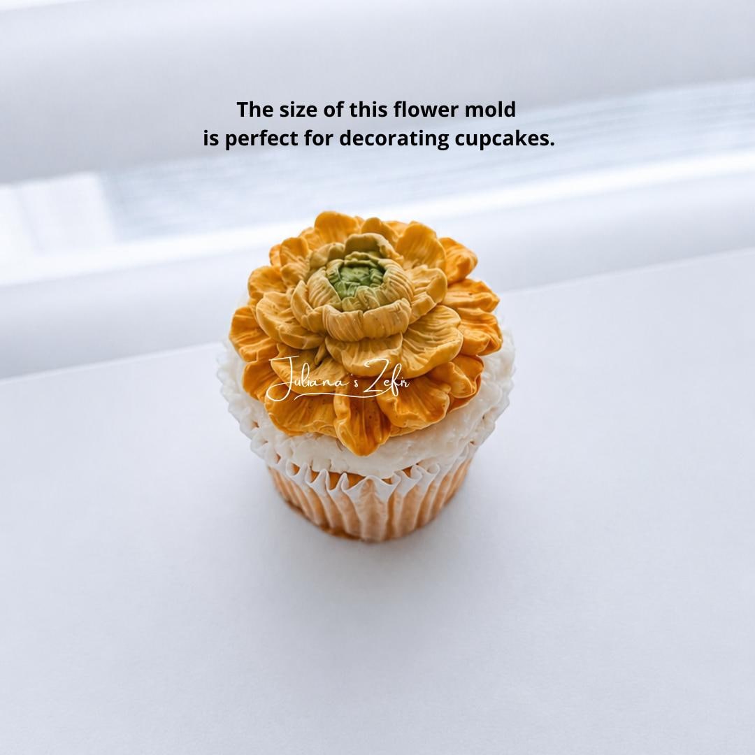 Camellia Yellow Silicone Mold | food grade marshmallow zefir decorating tool