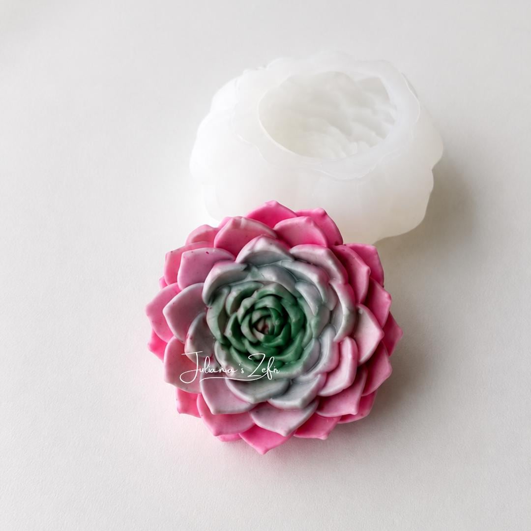 Sacculent Rose Silicone Mold | food grade marshmallow zefir decorating tool