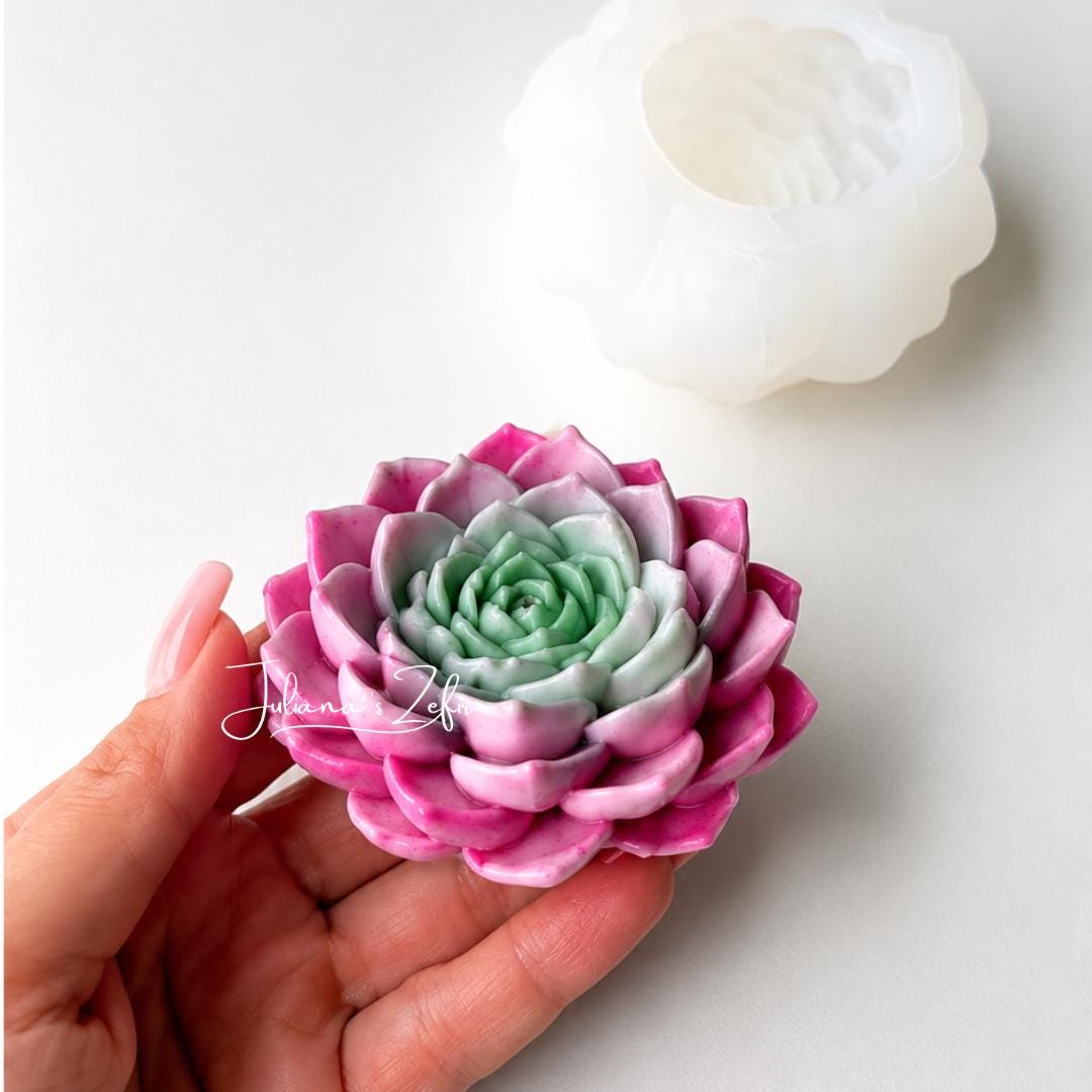 Sacculent Rose Silicone Mold | food grade marshmallow zefir decorating tool