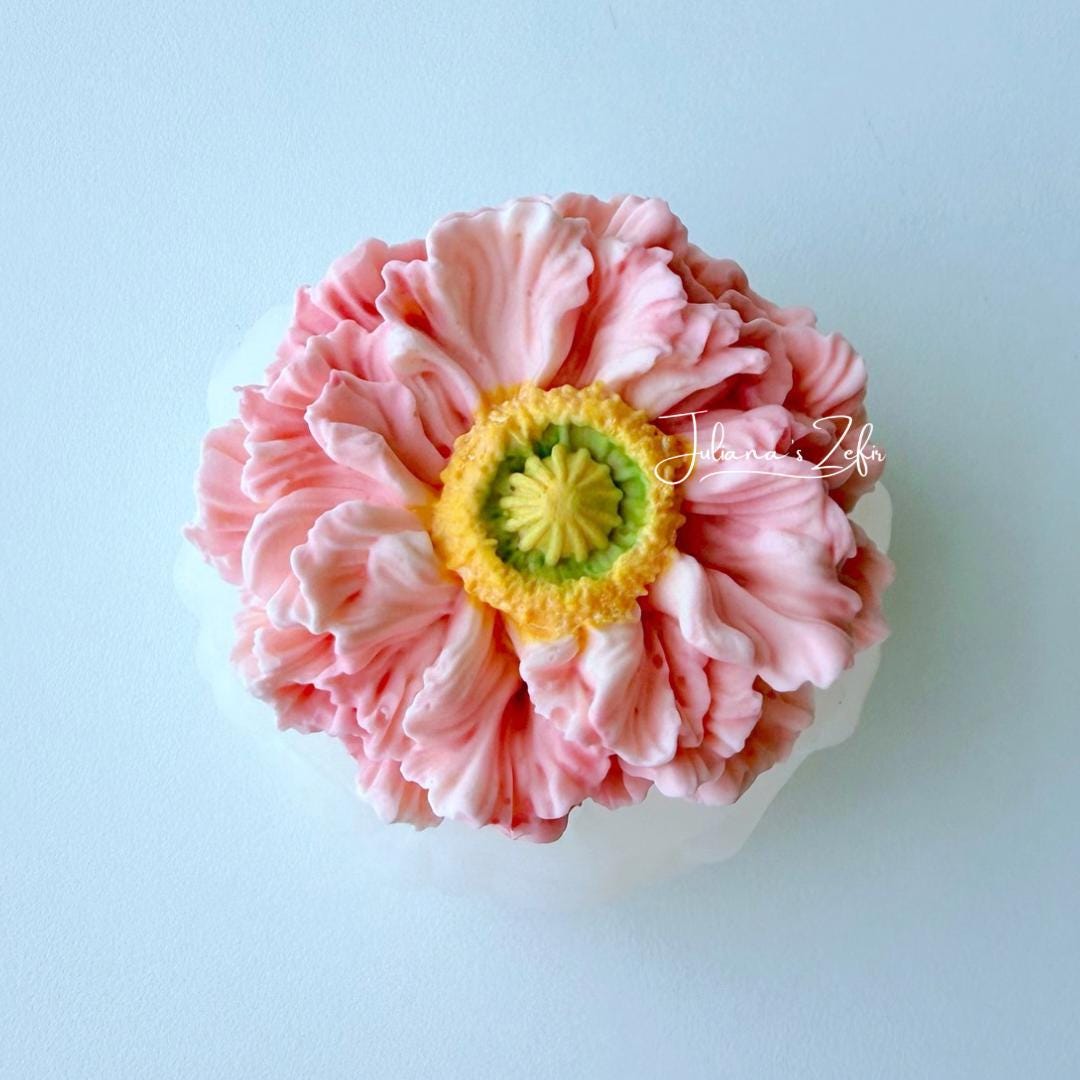 Poppy Pink Ruffles Silicone Mold | food grade marshmallow zefir decorating tool