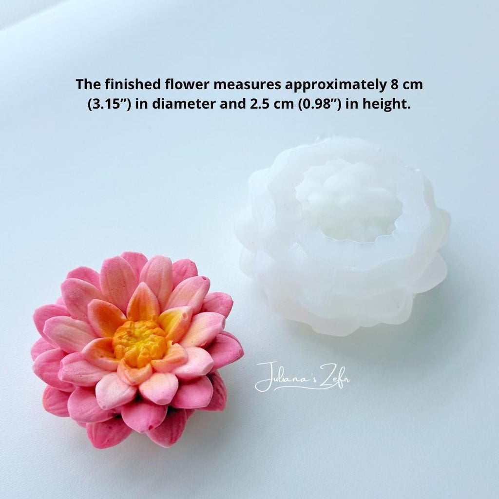 Dahlia Fire Magic Silicone Mold | food grade marshmallow zefir decorating tool