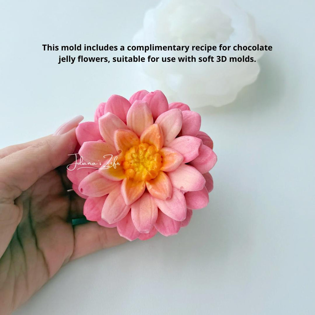 Dahlia Fire Magic Silicone Mold | food grade marshmallow zefir decorating tool