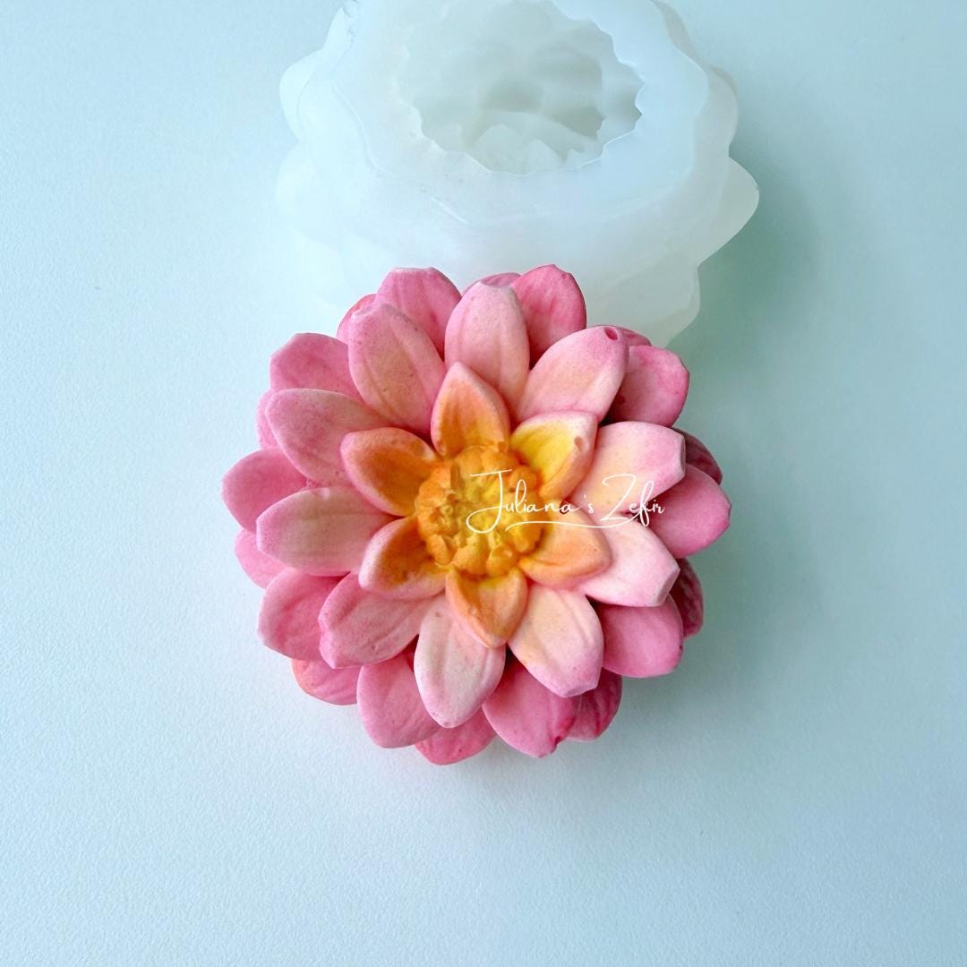 Dahlia Fire Magic Silicone Mold | food grade marshmallow zefir decorating tool
