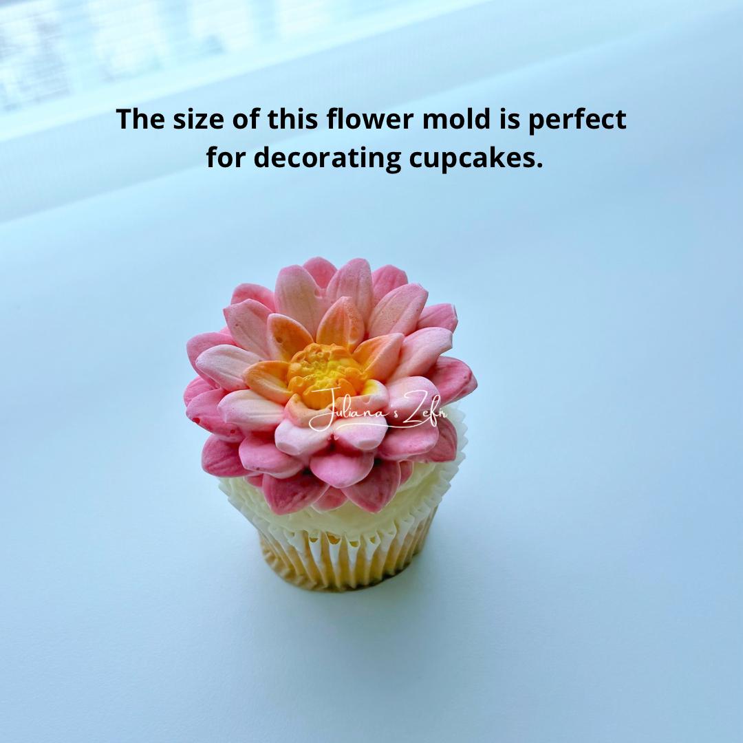 Dahlia Fire Magic Silicone Mold | food grade marshmallow zefir decorating tool