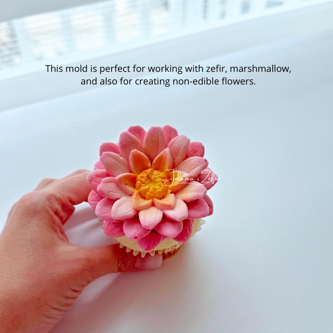 Dahlia Fire Magic Silicone Mold | food grade marshmallow zefir decorating tool