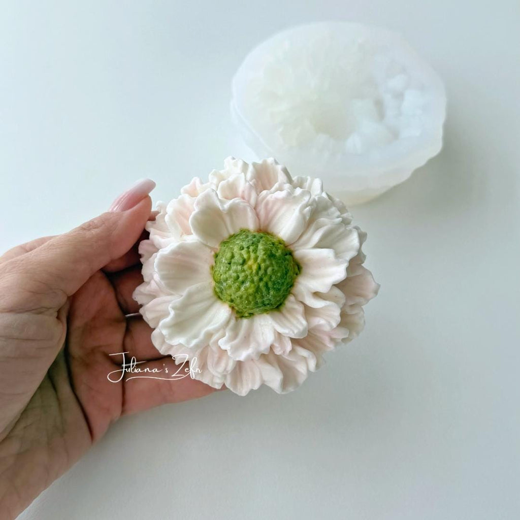 Scabiosa Fama White Silicone Mold | food grade marshmallow zefir decorating tool