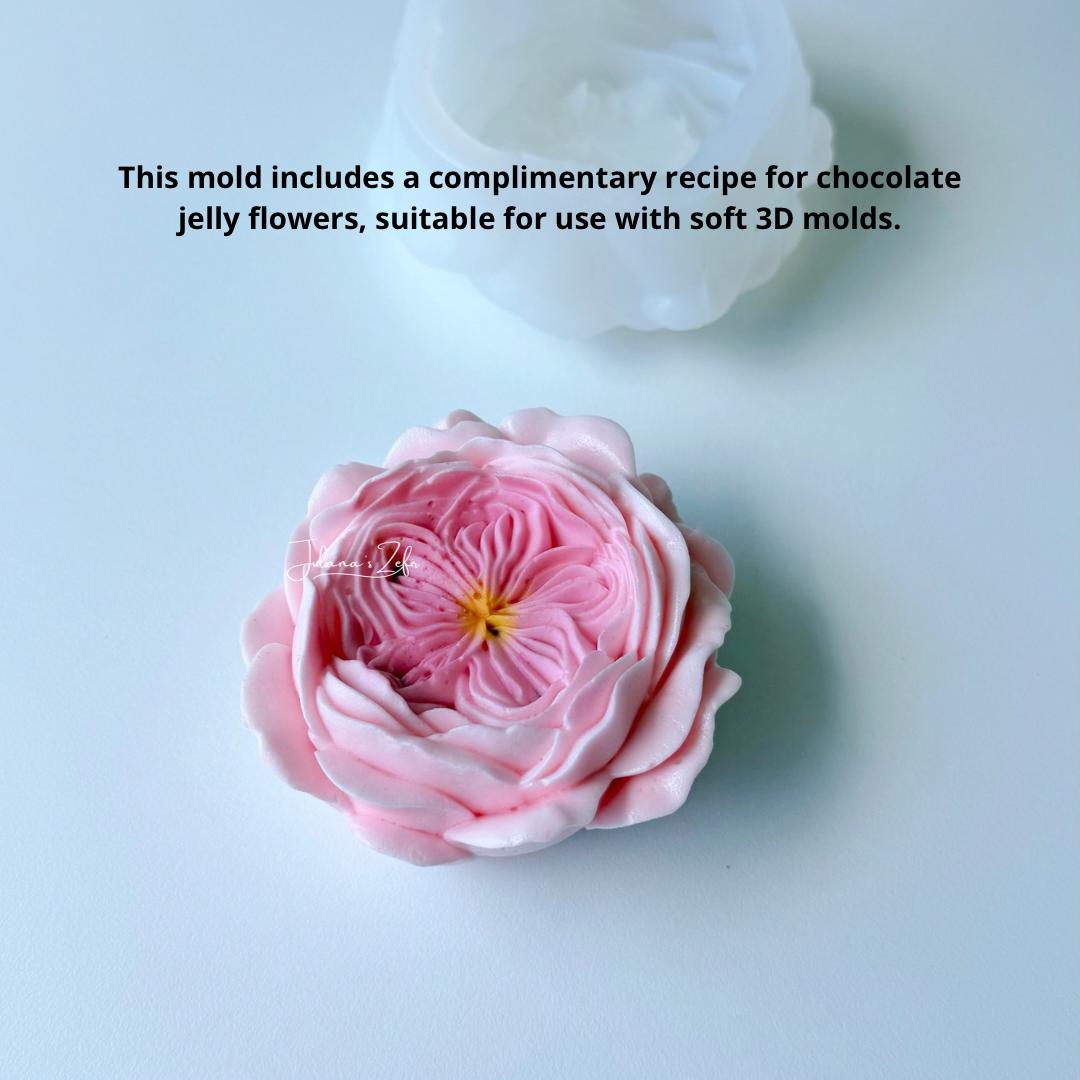 Rose Rosalind Silicone Mold | food grade marshmallow zefir decorating tool