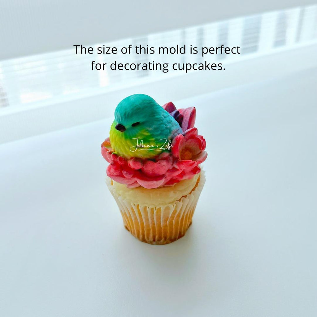 Bird in Bloom Silicone Mold | food grade marshmallow zefir decorating tool