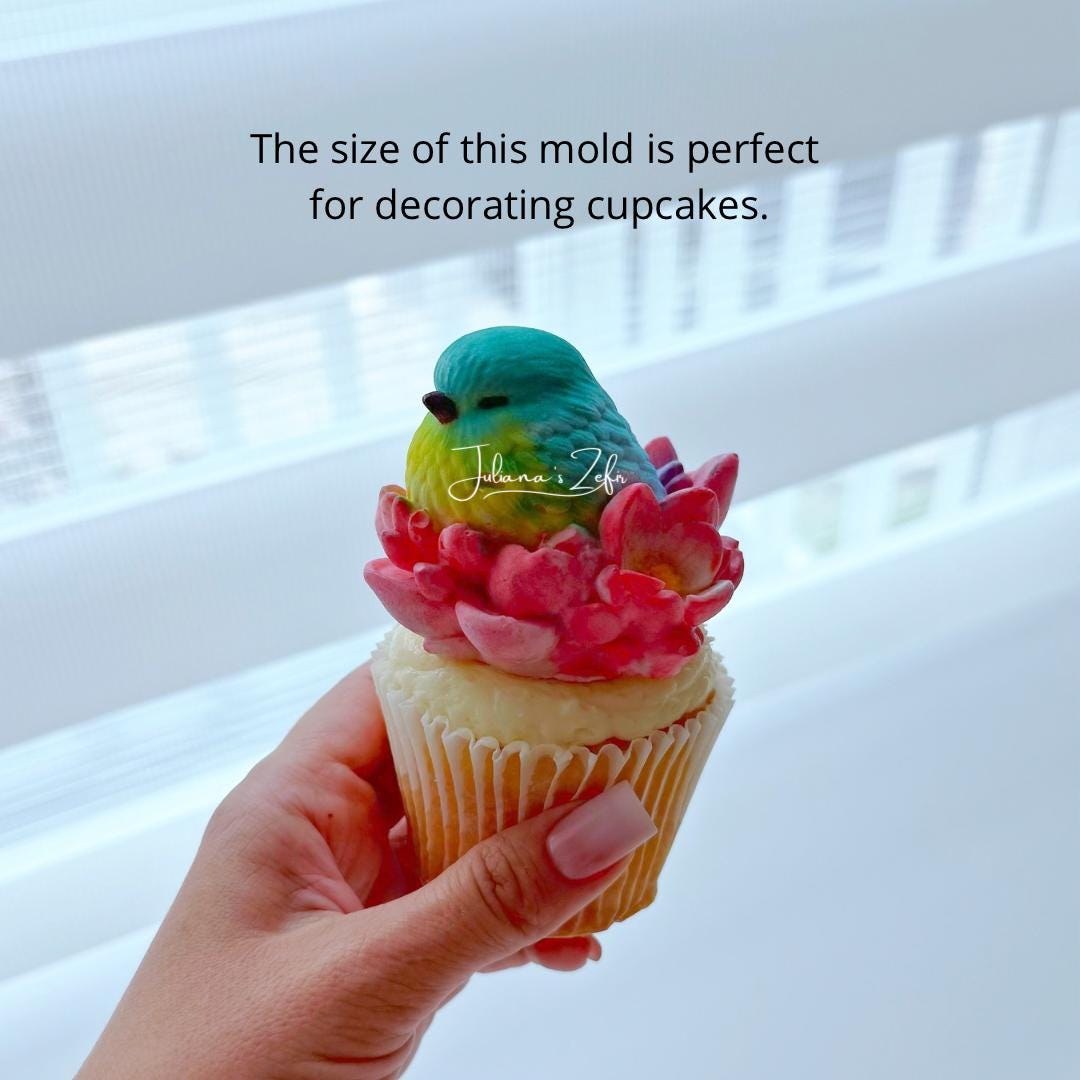 Bird in Bloom Silicone Mold | food grade marshmallow zefir decorating tool