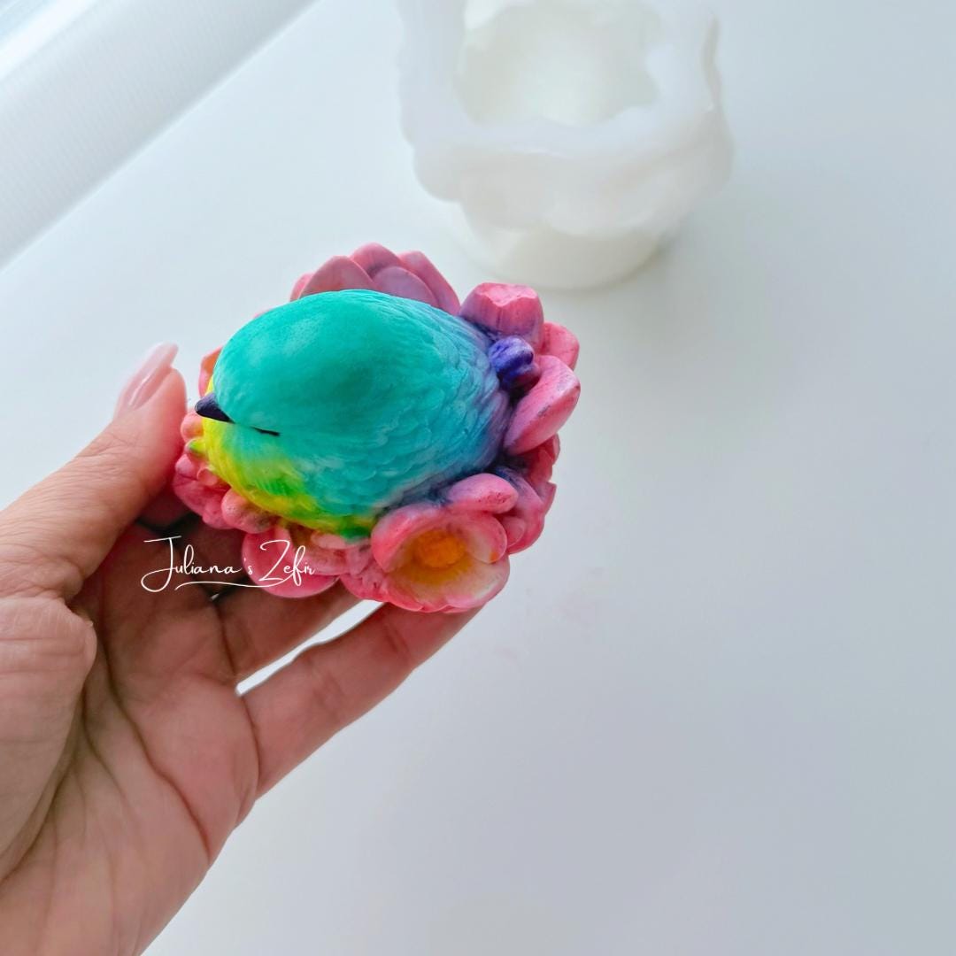 Bird in Bloom Silicone Mold | food grade marshmallow zefir decorating tool