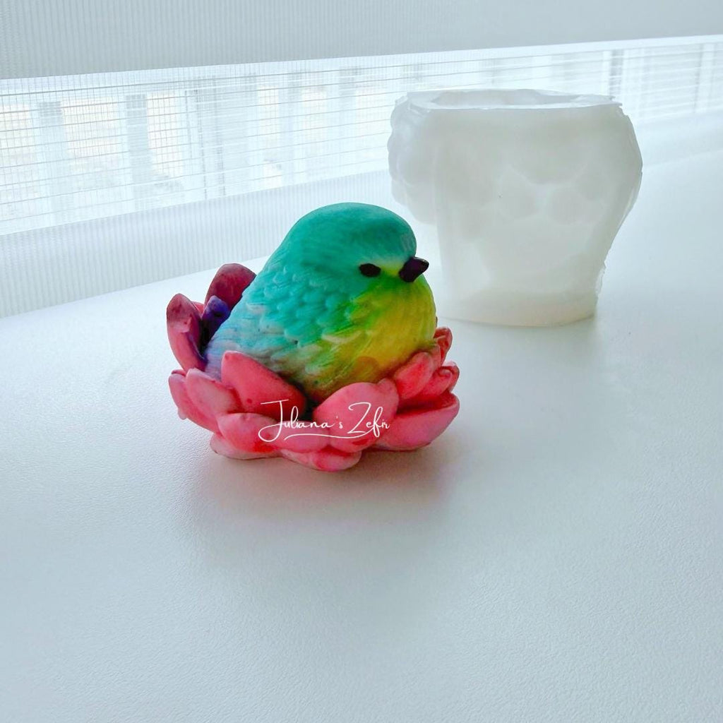 Bird in Bloom Silicone Mold | food grade marshmallow zefir decorating tool