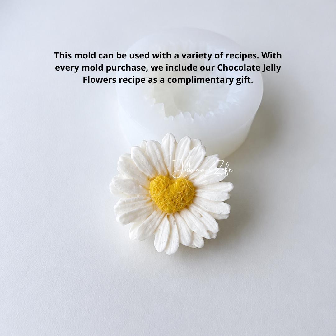 Daisy Heart Silicone Mold | food grade marshmallow zefir decorating tool