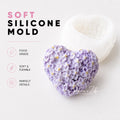 Lilac Heart Silicone Mold | food grade marshmallow zefir decorating tool