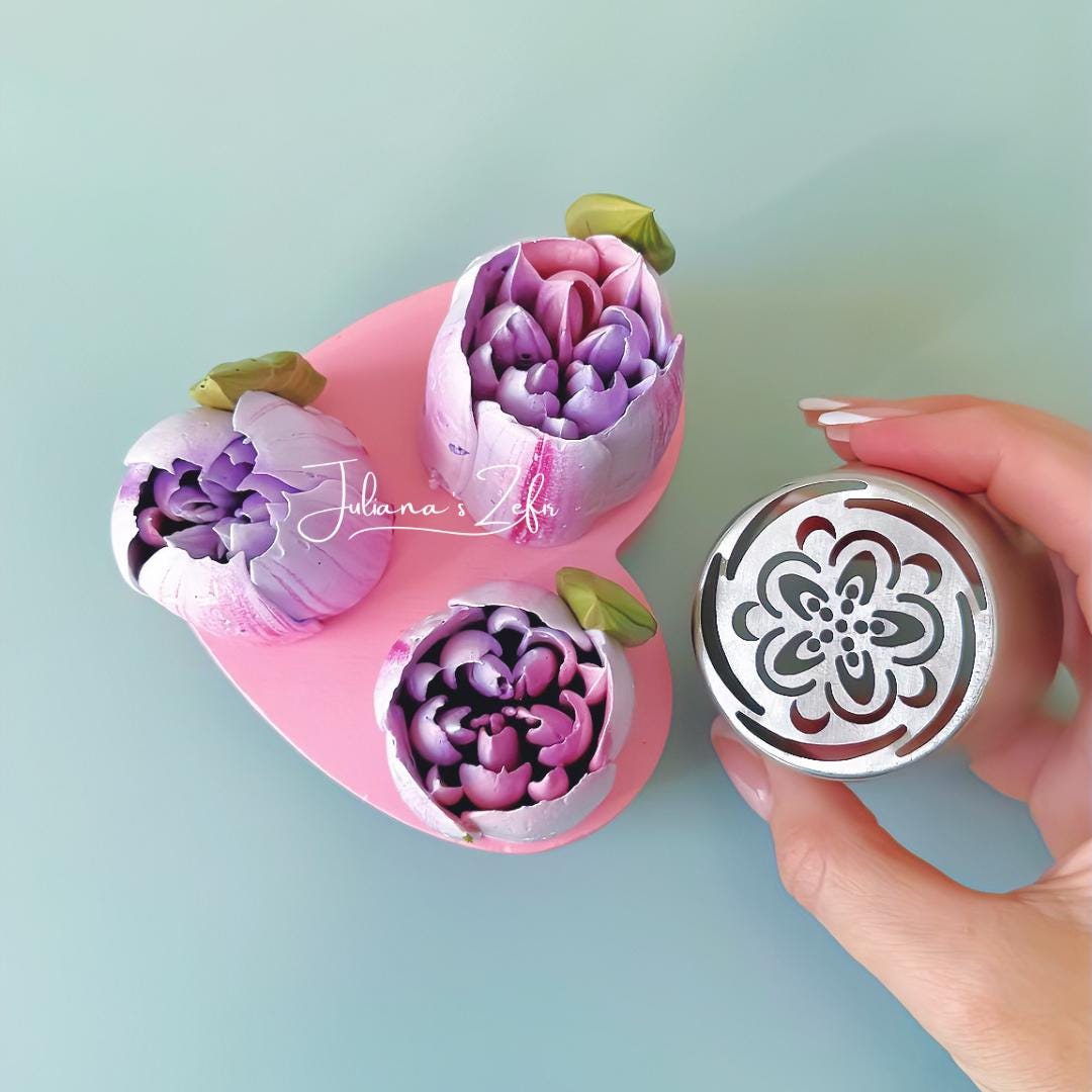 9 XL Russian Piping Tips, Stainless Steel Zefir Flower Nozzles
