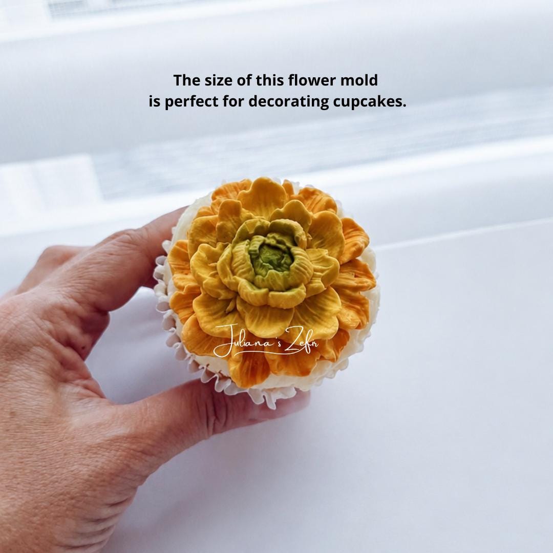Camellia Yellow Silicone Mold | food grade marshmallow zefir decorating tool