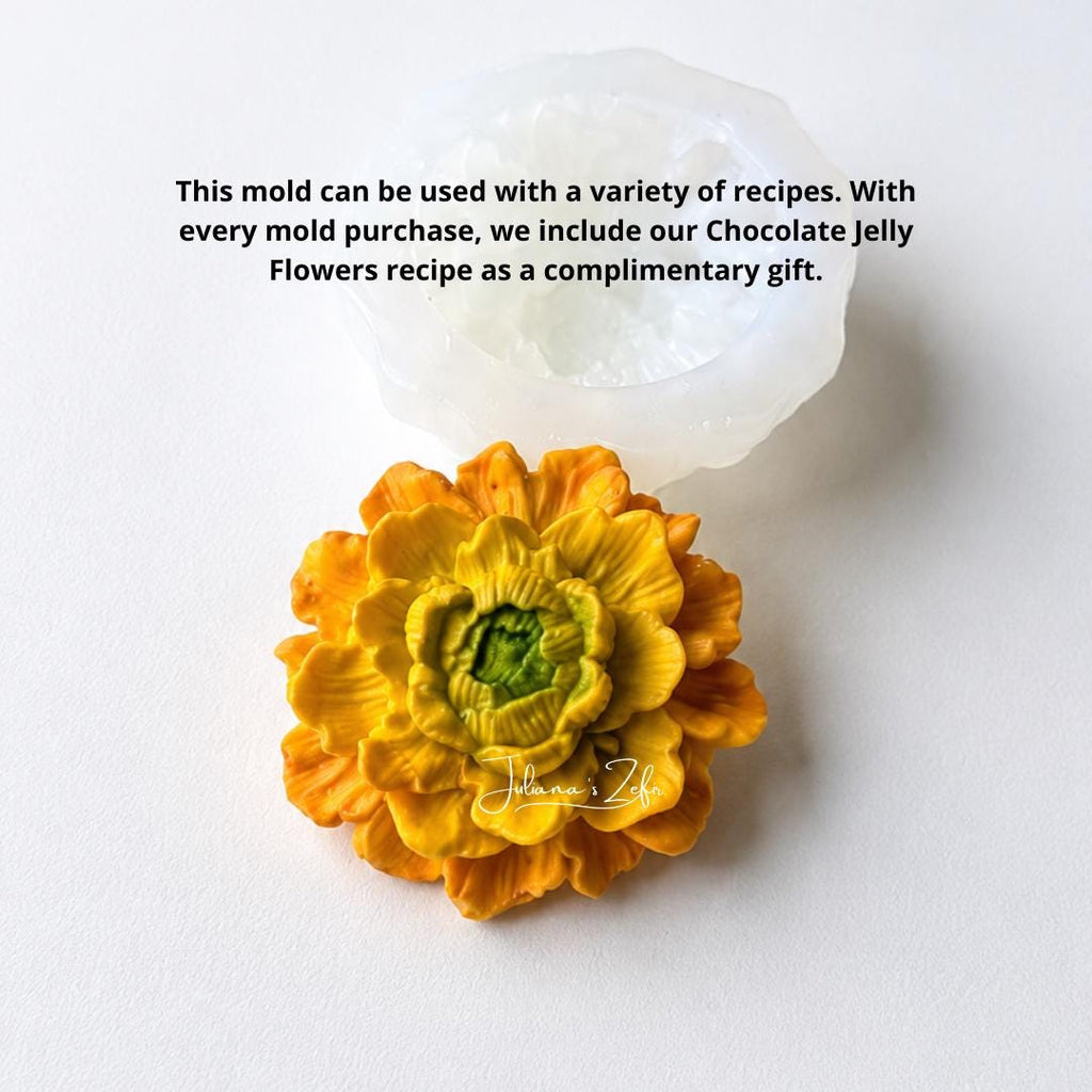 Camellia Yellow Silicone Mold | food grade marshmallow zefir decorating tool