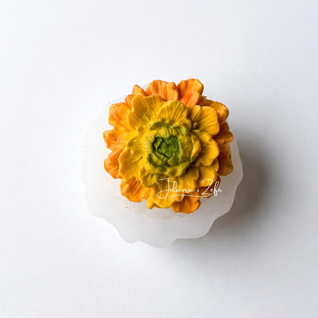 Camellia Yellow Silicone Mold | food grade marshmallow zefir decorating tool
