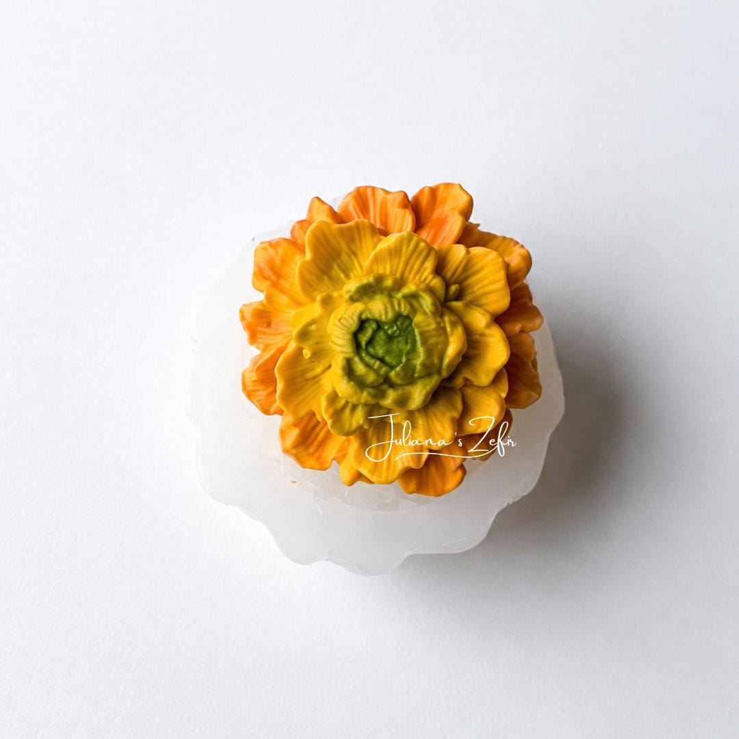 Camellia Yellow Silicone Mold | food grade marshmallow zefir decorating tool