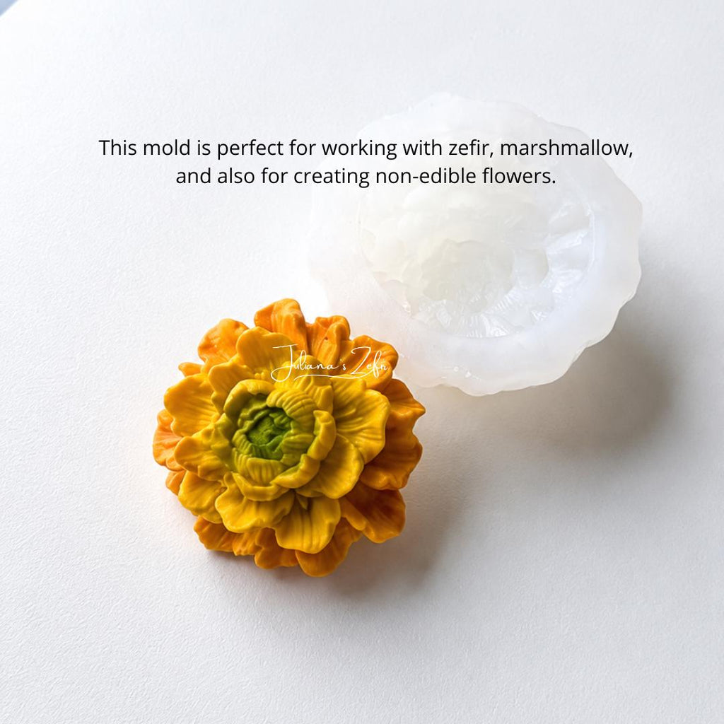 Camellia Yellow Silicone Mold | food grade marshmallow zefir decorating tool