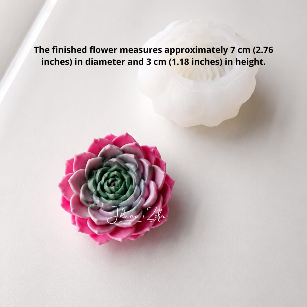 Sacculent Rose Silicone Mold | food grade marshmallow zefir decorating tool