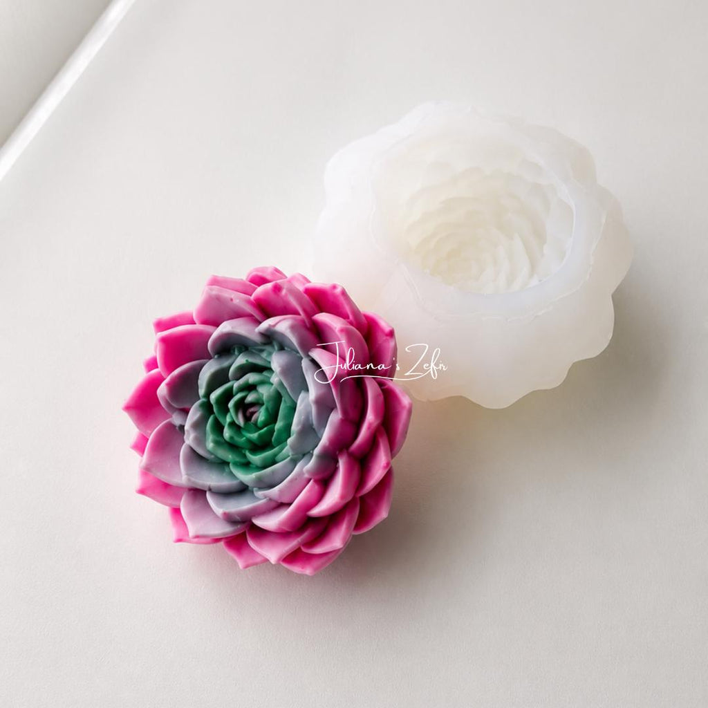 Sacculent Rose Silicone Mold | food grade marshmallow zefir decorating tool