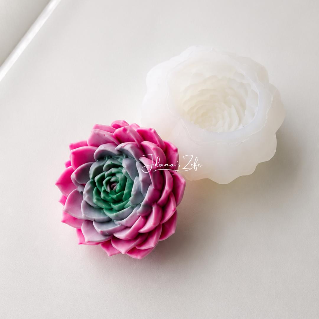 Sacculent Rose Silicone Mold | food grade marshmallow zefir decorating tool