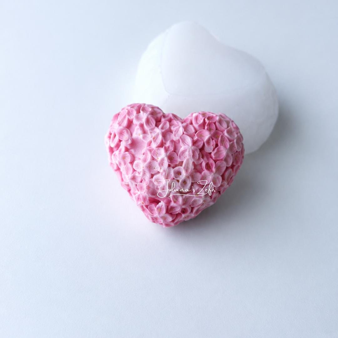 Lilac Heart Silicone Mold | food grade marshmallow zefir decorating tool
