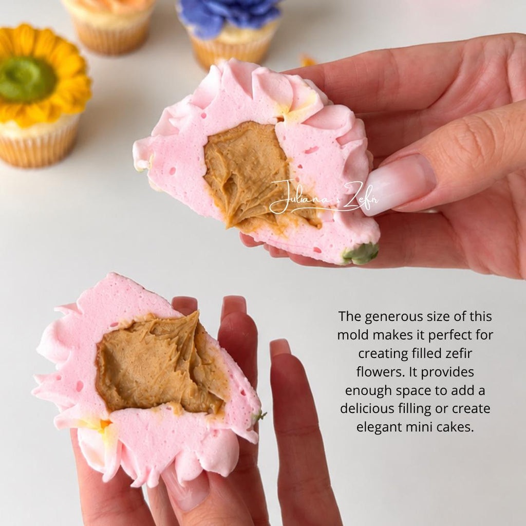 Pink Jasmine Soft Silicone Mold | food grade marshmallow zefir decorating tool