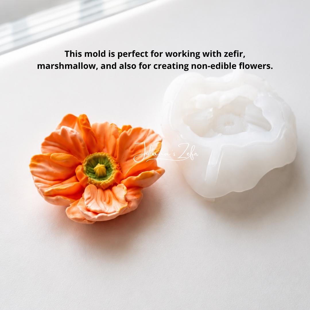 Poppy Fantasy Silicone Mold | food grade marshmallow zefir decorating tool