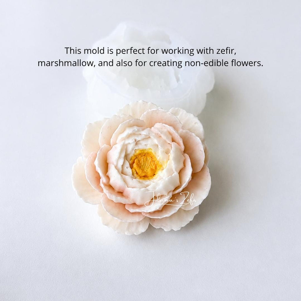 Peony Renkaku Silicone Mold | food grade marshmallow zefir decorating tool