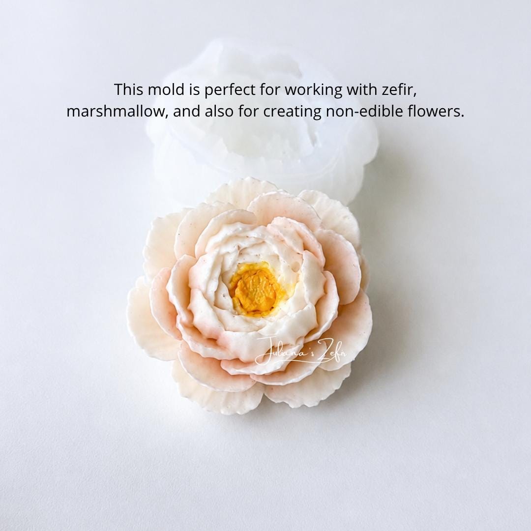 Peony Renkaku Silicone Mold | food grade marshmallow zefir decorating tool